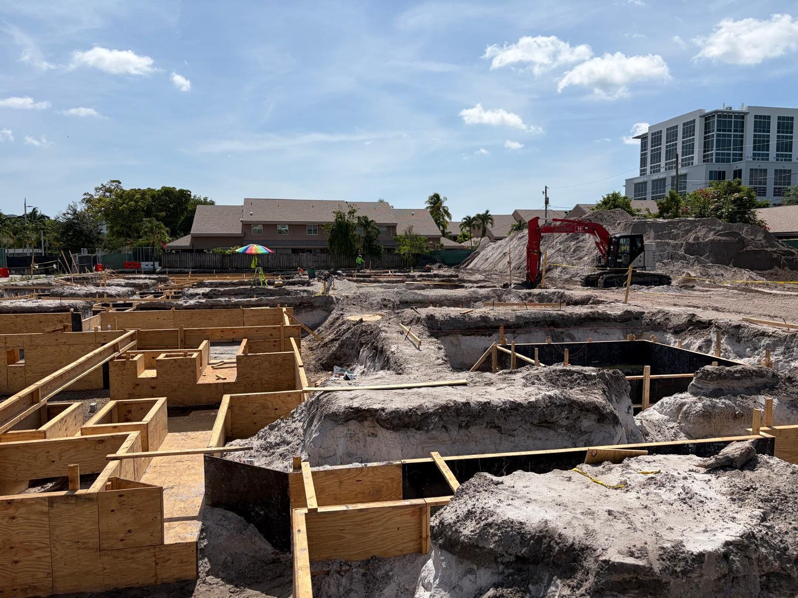 Excavation and foundation forms