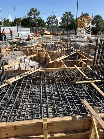 Foundation forms and reinforcing steel